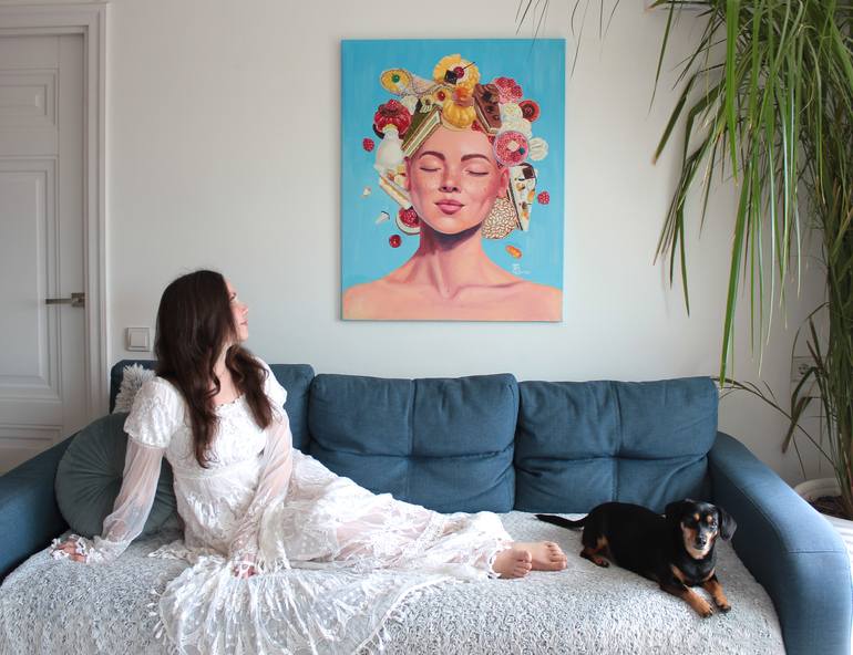 Original Surrealism Women Painting by Tetiana Bogdanova