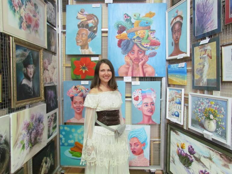 Original Art Deco People Painting by Tetiana Bogdanova