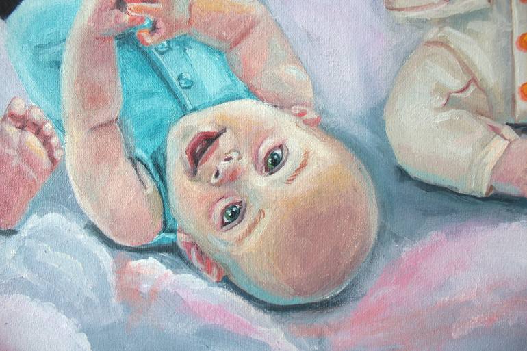 Original Fine Art Children Painting by Tetiana Bogdanova