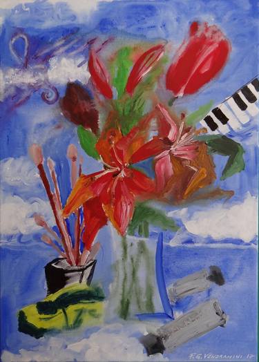 Musical Flowers in Clouds thumb