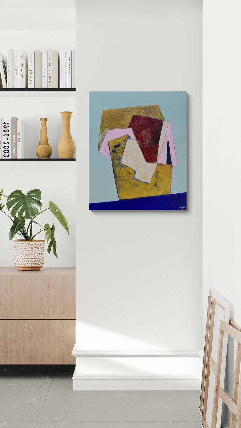 Original Geometric Abstract Painting by Cecile Valle