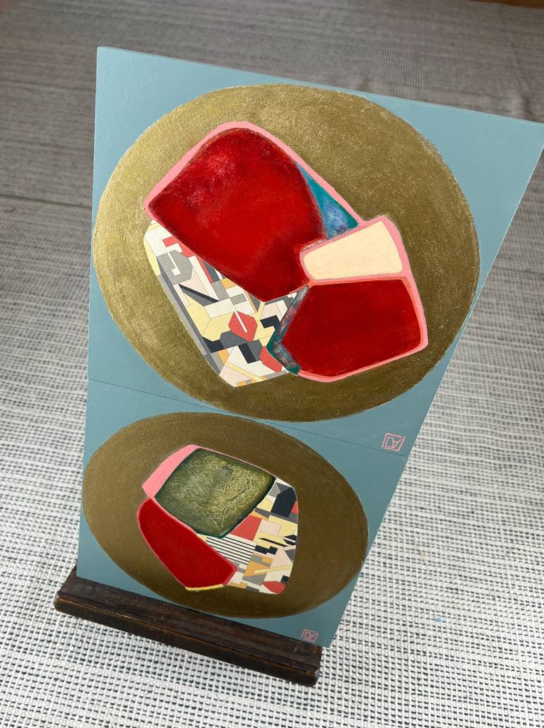 Original Geometric Abstract Painting by Cecile Valle