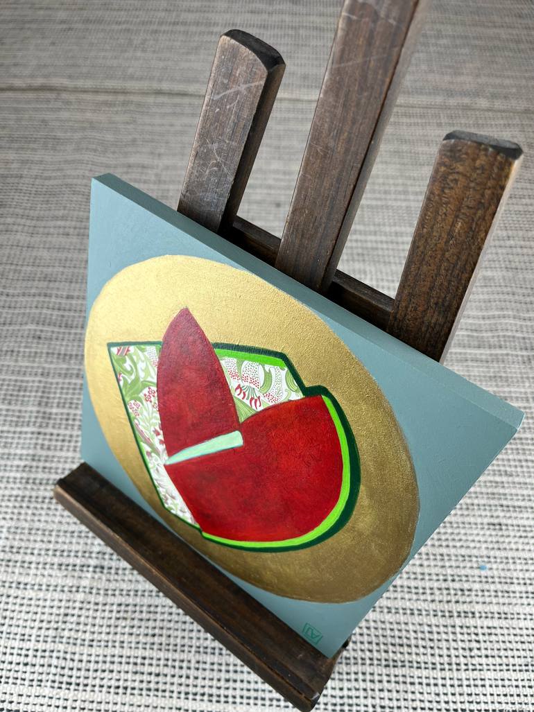 Original Geometric Abstract Painting by Cecile Valle
