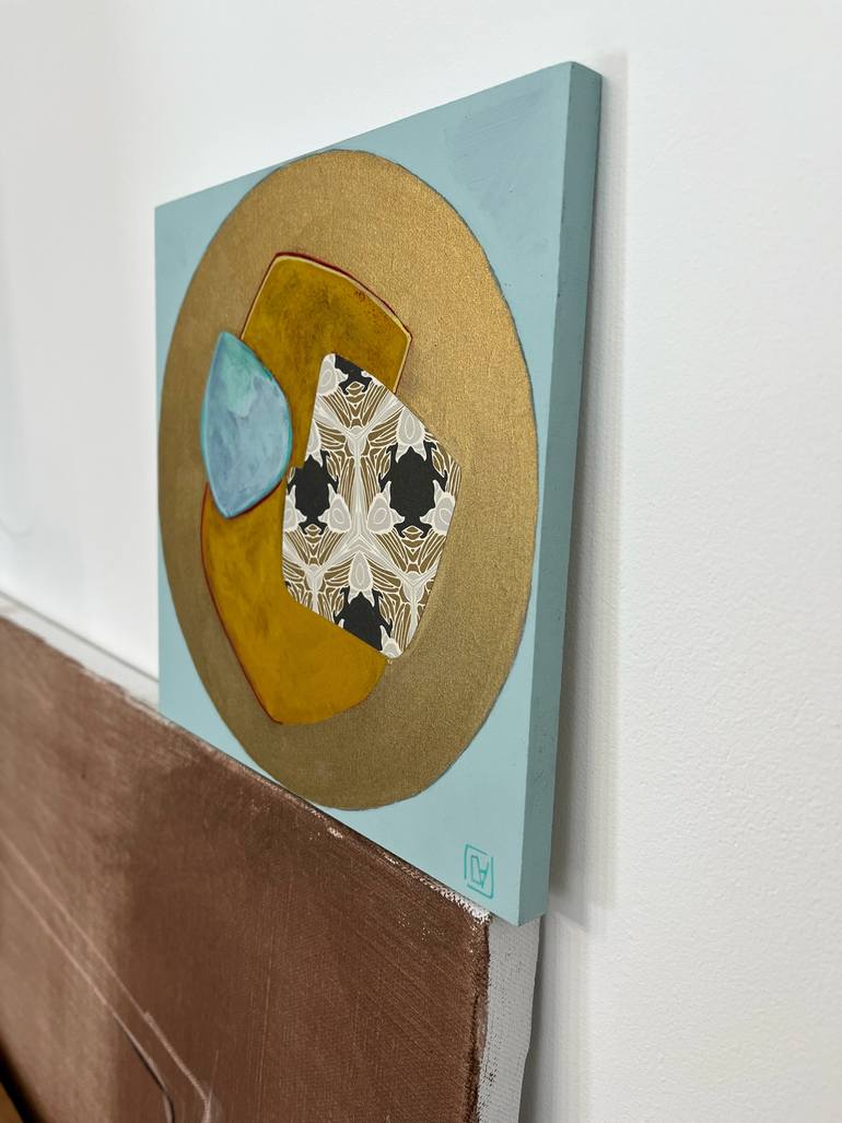 Original Art Deco Abstract Mixed Media by Cecile Valle