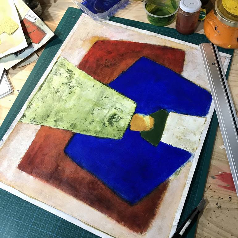 Original Cubism Abstract Painting by Cecile Valle