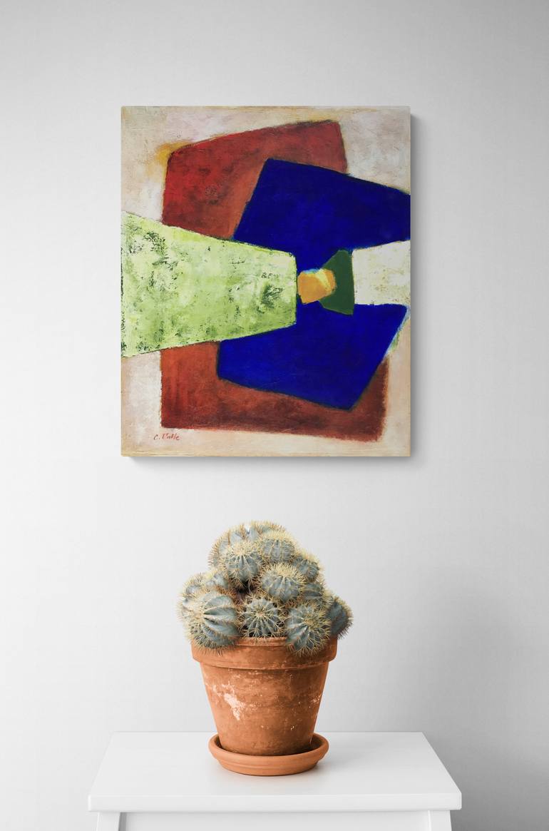 Original Cubism Abstract Painting by Cecile Valle