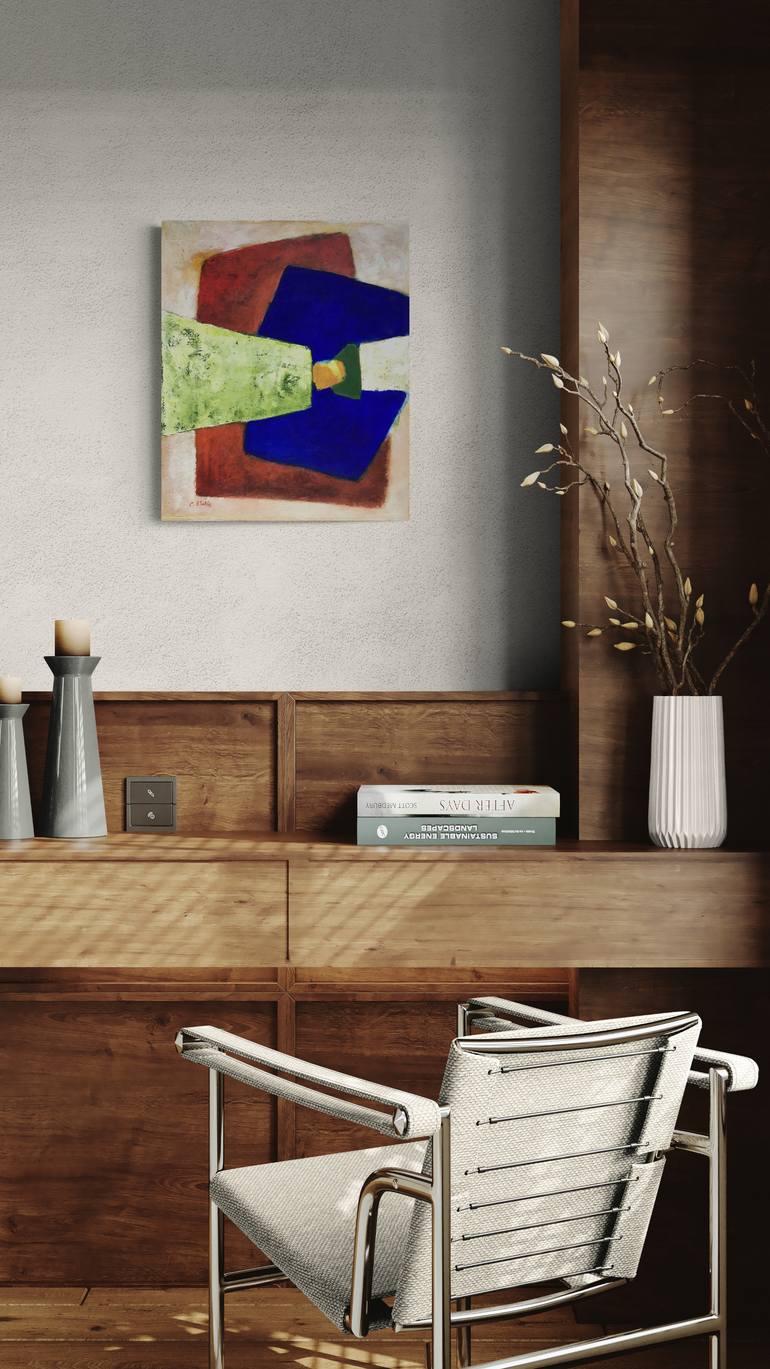 Original Cubism Abstract Painting by Cecile Valle