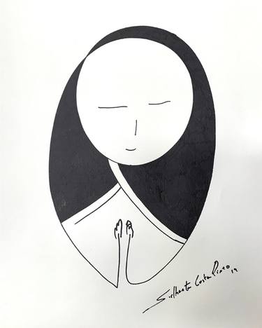 Print of People Drawings by Sidharta Costa Pinto