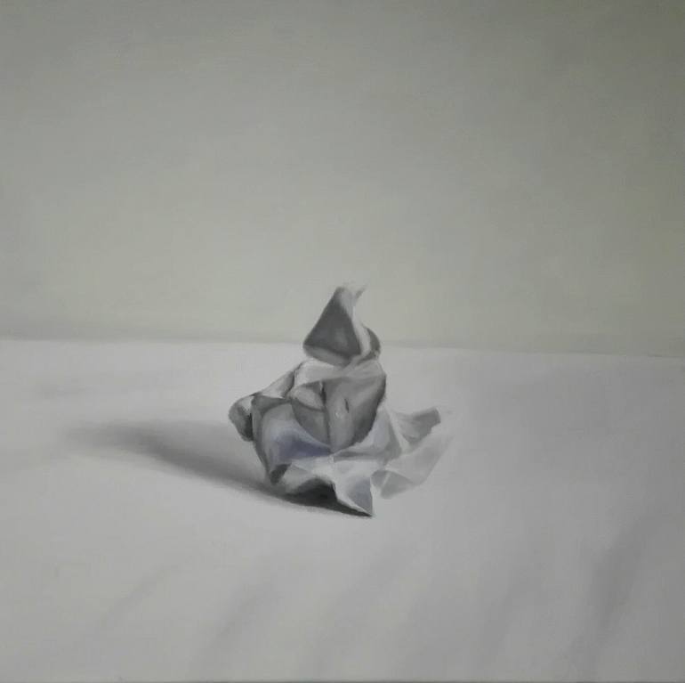 Original Architecture Painting by Marta Waw | Realism Art on Canvas | Ghost