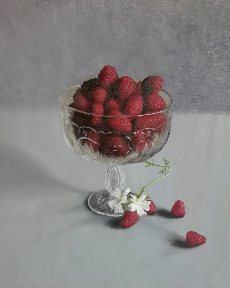 Raspberries Painting by Marta Waw | Saatchi Art