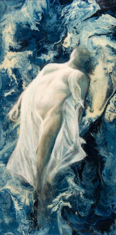 Original Expressionism Nude Painting by Joseph Christiana
