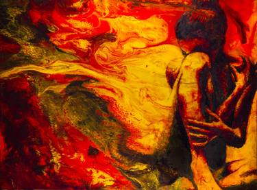 Original Abstract Expressionism Nude Paintings by Joseph Christiana