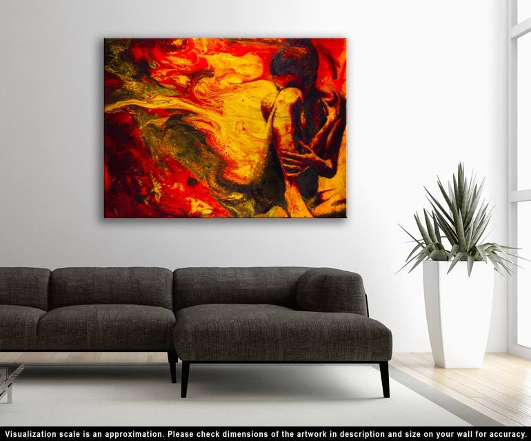 Original Abstract Expressionism Nude Painting by Joseph Christiana