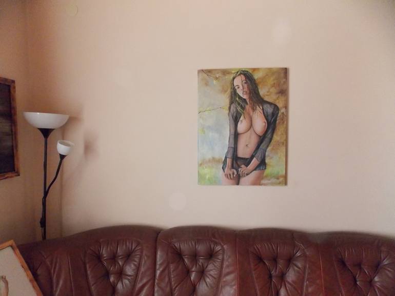 Original Figurative Nude Painting by Zoltan Szabo