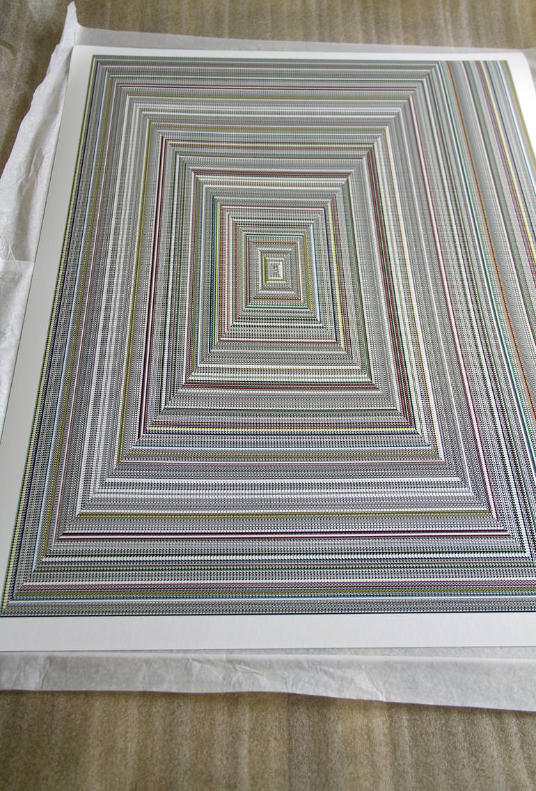 Original Conceptual Geometric Printmaking by Walter Van Rijn