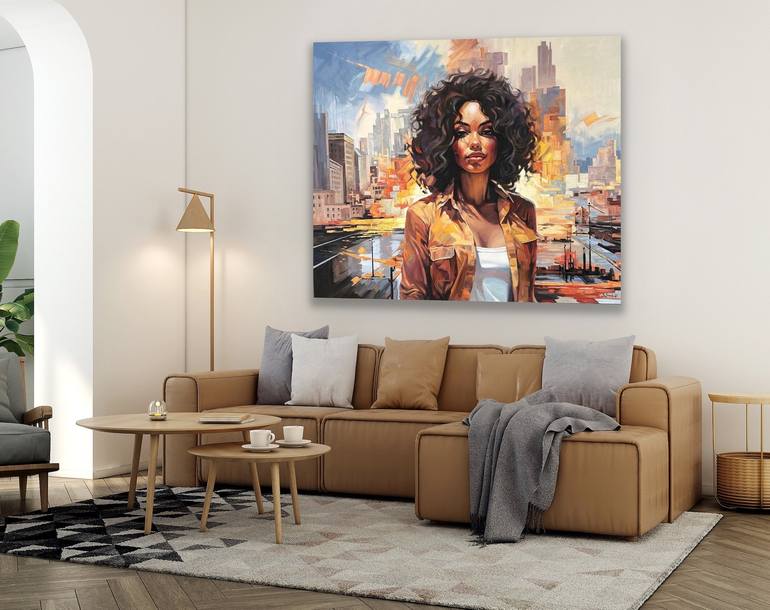 Original Cities Painting by Baiba Limane