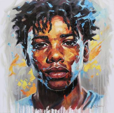 Original Abstract Portrait Paintings by Baiba Limane