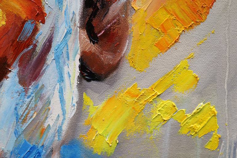 Original Abstract Portrait Painting by Baiba Limane