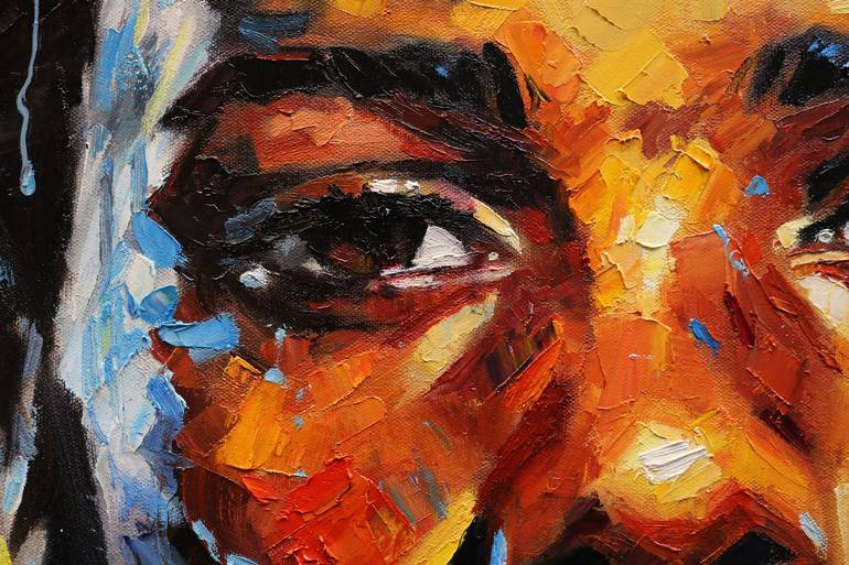 Original Abstract Portrait Painting by Baiba Limane