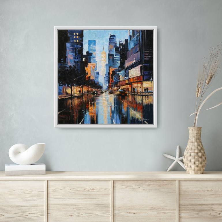 Original Expressionism Cities Painting by Baiba Limane