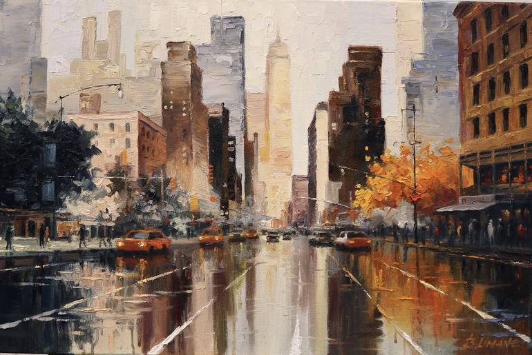 Original Realism Cities Paintings by Baiba Limane
