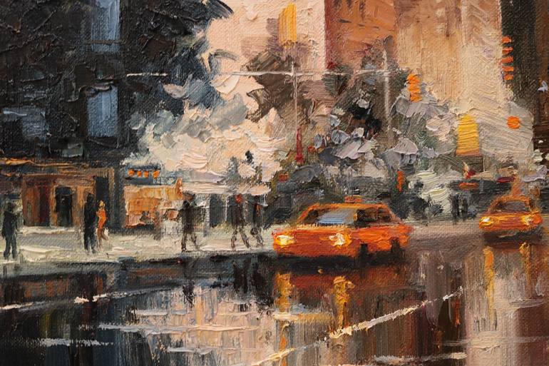 Original Expressionism Cities Painting by Baiba Limane