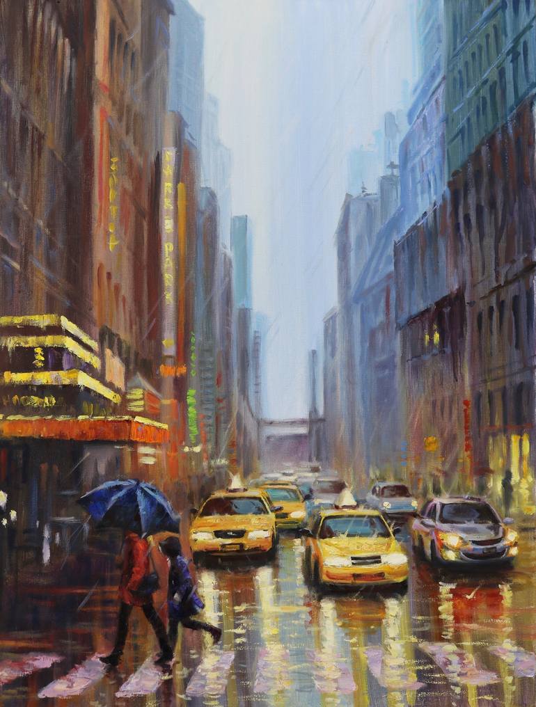 NYC Rainy Day Cityscape New York City Photography Fine Art 