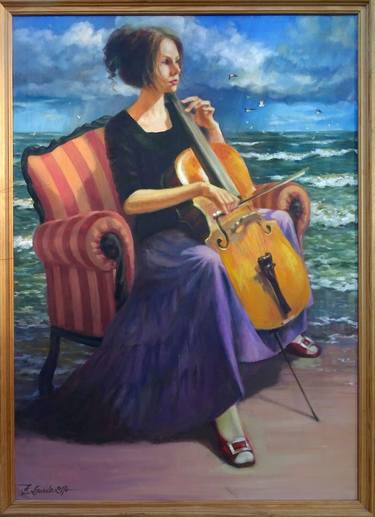 Print of Realism Music Paintings by Baiba Limane