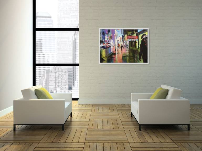 Original Realism Cities Painting by Baiba Limane