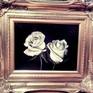 Two White Roses framed