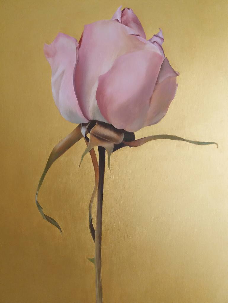 Original Conceptual Floral Painting by Rita Magos