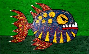 Print of Abstract Fish Paintings by Luis Barba Della