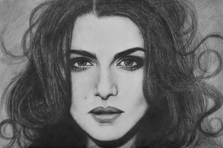 Portrait of Rachel Weisz Drawing by Kateryna Kariukova | Saatchi Art