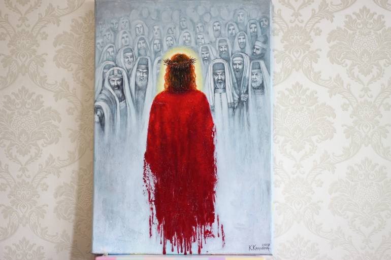 Original Conceptual Religion Painting by Kateryna Kariukova