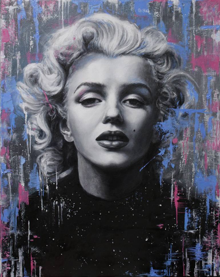 Original Expressionism Pop Culture/Celebrity Painting by Kateryna Kariukova