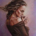 Lilac tenderness. Violet. Purple. Beautiful woman, girl, beauty, original gift. by Kateryna Kariukova