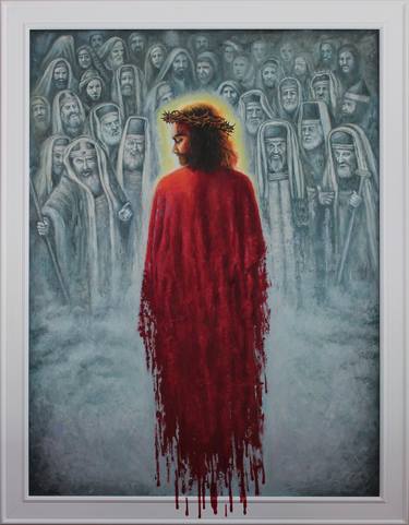 Ecce Homo. Jesus Christ . "Crucify him!" (Framed) Blood of Christ. Jesus is Lord. God is Love... Crucifixion. thumb