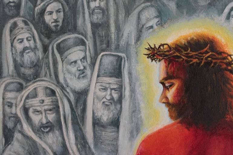 Original Conceptual Religion Painting by Kateryna Kariukova