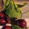A study where I explored the relationship between grapes, cherries, and copper to create a harmonic composition. The feelings and textures of the different elements were captured through different brushstrokes and techniques.