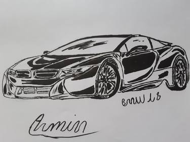 Original Automobile Drawings by Armin Mustafic