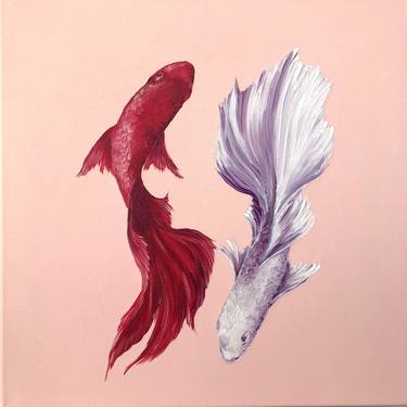 Original Modern Fish Paintings by Katty Bo