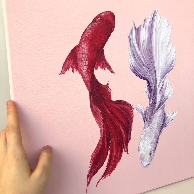 Original Modern Fish Painting by Katty Bo