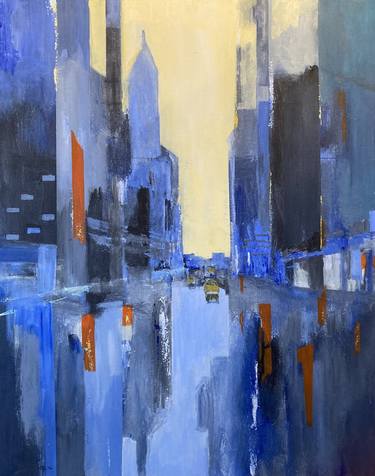 Print of Abstract Expressionism Cities Paintings by Berit Wanvik