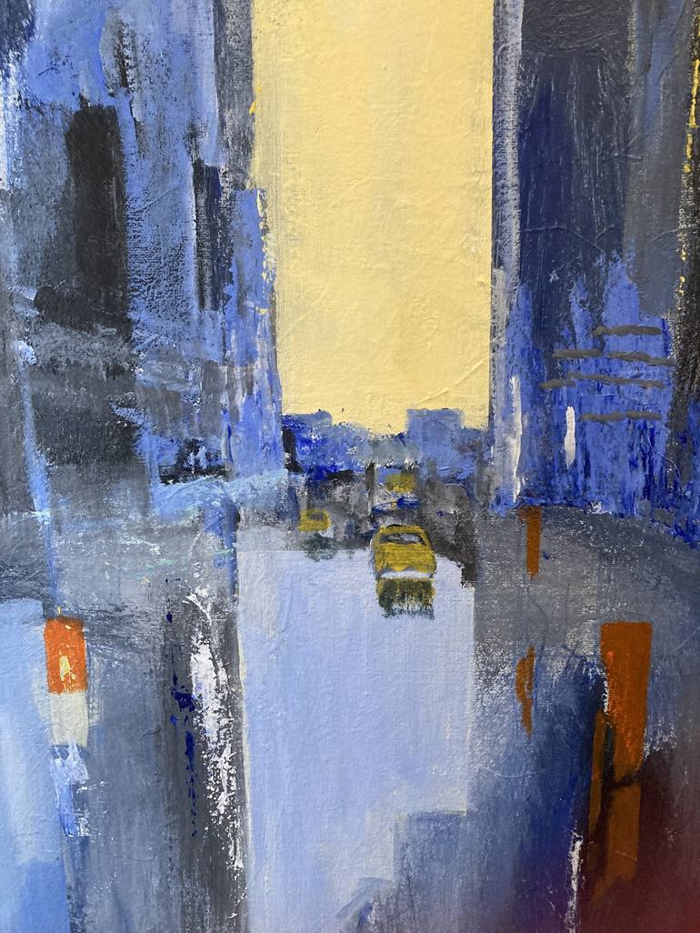 Original Abstract Expressionism Cities Painting by Berit Wanvik