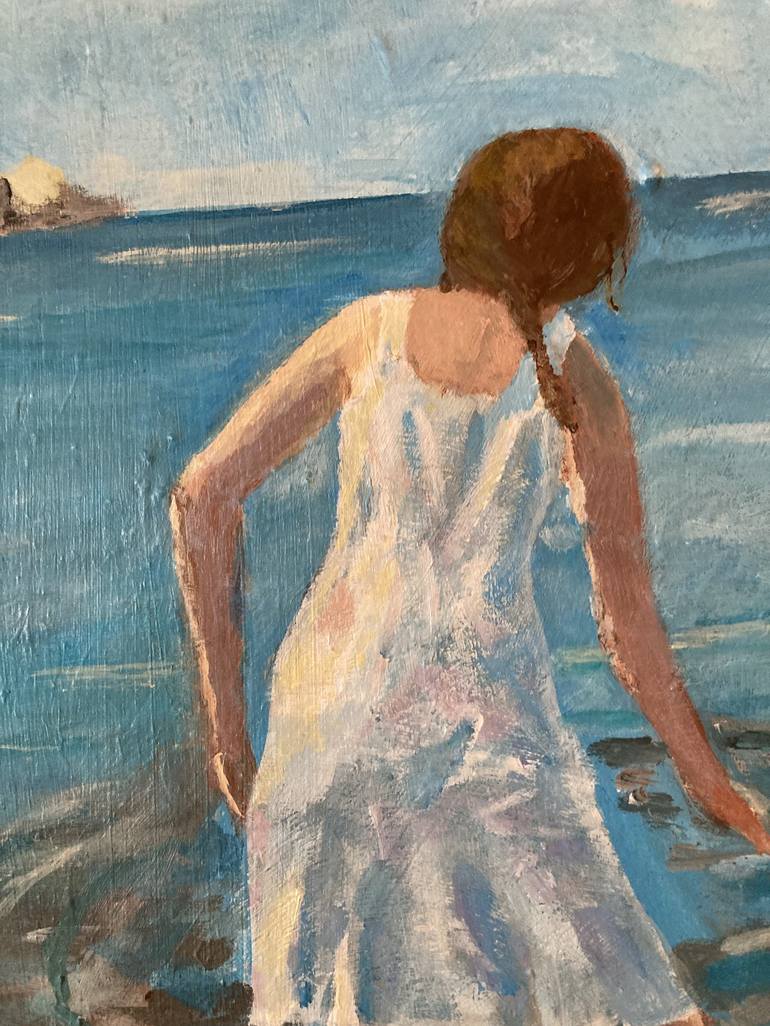 Original Figurative Seascape Painting by Berit Wanvik