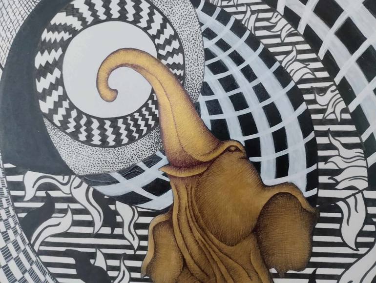 Original Contemporary Animal Painting by Piyawat Saengkaeo