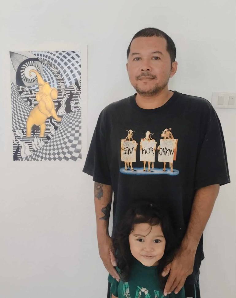 Original Contemporary Animal Painting by Piyawat Saengkaeo