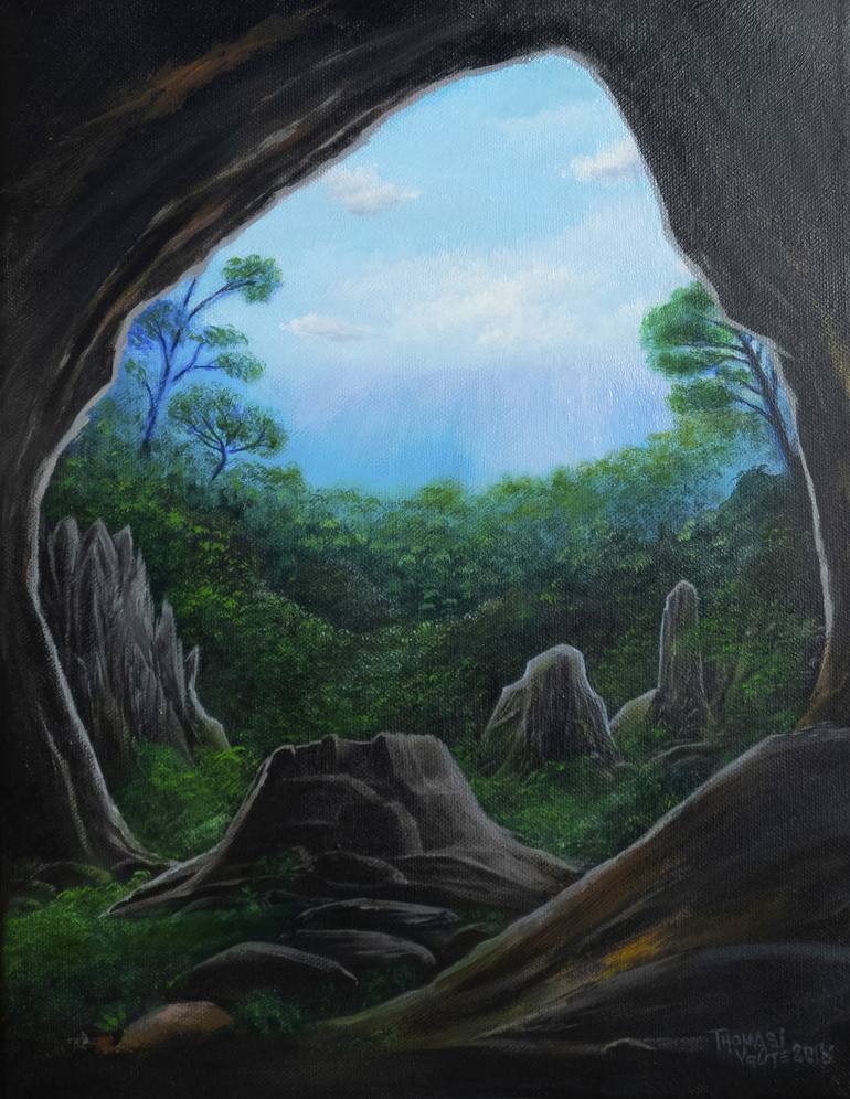 View From Cave Painting By T I V Saatchi Art   4454009 HSC00001 7 