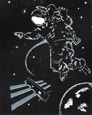Print of Figurative Outer Space Printmaking by Glenn Slingsby