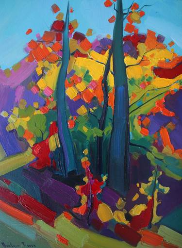 Original Abstract Expressionism Landscape Paintings by Tigran Avetyan